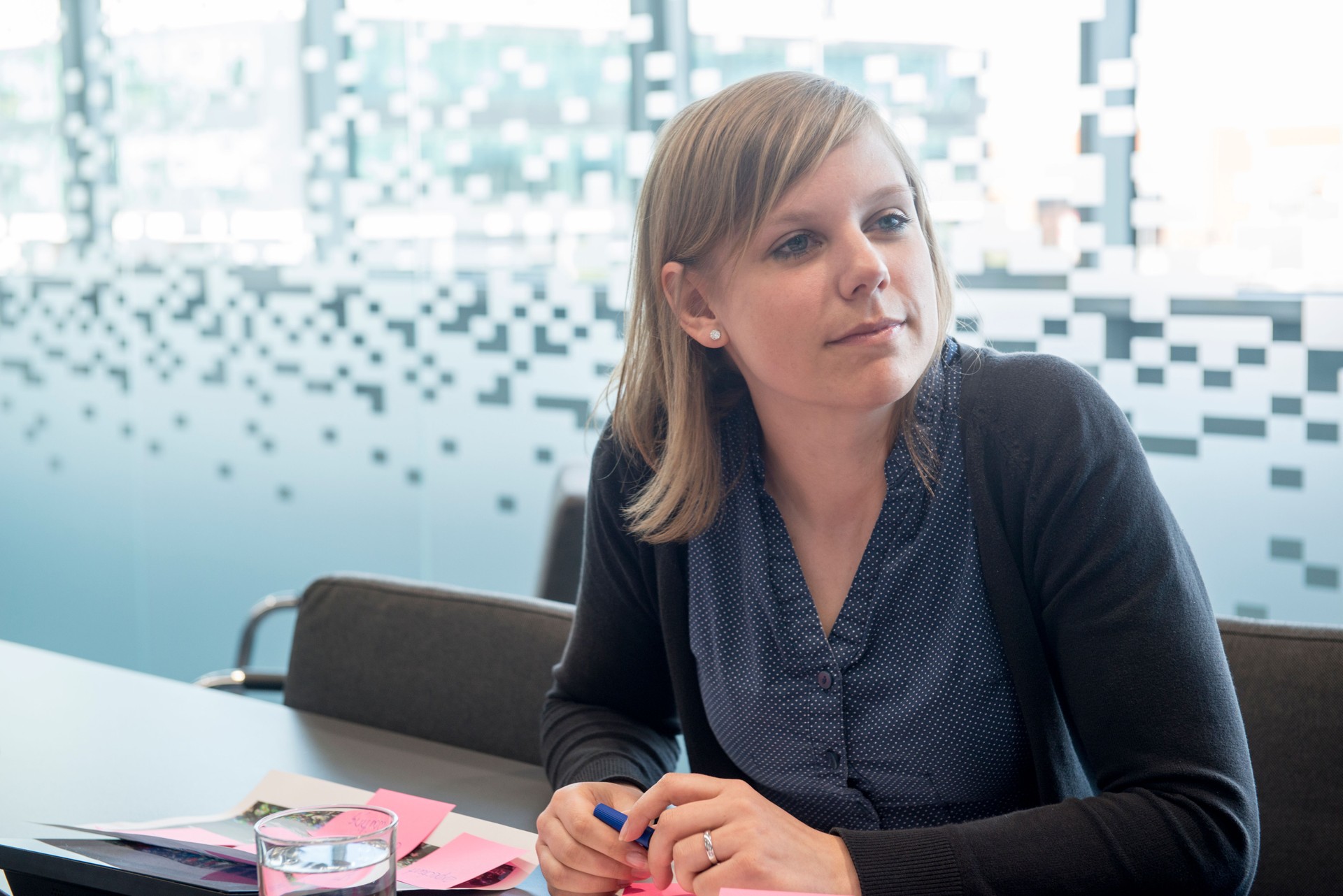Young professional female in office
